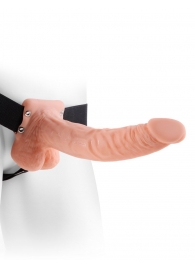 Полый страпон телесного цвета Hollow Strap-On with Balls - 24 см. - Pipedream - купить с доставкой в Тамбове