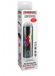 Перезаряжаемый мастурбатор-ротик Extreme Toyz Rechargeable Roto-Bator Mouth - Pipedream - в Тамбове купить с доставкой