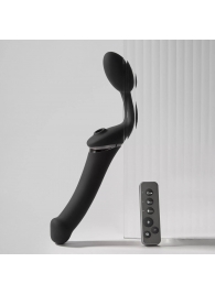 Черный безремневой вибрострапон Strap-On-Me Multi Orgasm Size XL - Strap-on-me - купить с доставкой в Тамбове