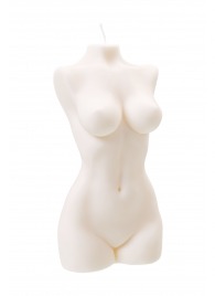 Белая интерьерная свеча в форме женского торса - 850 гр. - Pecado - купить с доставкой в Тамбове