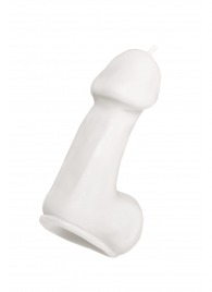 Белая свеча в форме пениса - 47 гр. - Pecado - купить с доставкой в Тамбове