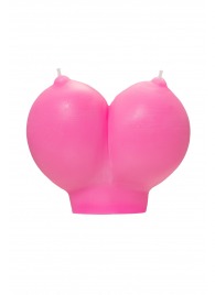 Розовая свеча «Сиськи» - 150 гр. - Pecado - купить с доставкой в Тамбове