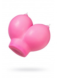 Розовая свеча «Сиськи» - 150 гр. - Pecado - купить с доставкой в Тамбове