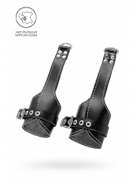 Черные подвесы с белой строчкой - Pecado - купить с доставкой в Тамбове