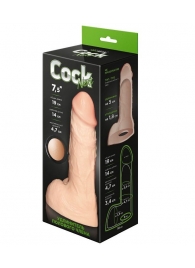Телесный фаллоудлинитель с мошонкой Cock Next - 19 см. - LOVETOY (А-Полимер) - в Тамбове купить с доставкой