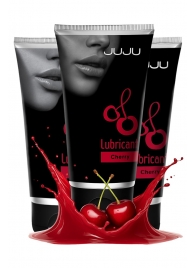 Набор из 3 съедобных лубрикантов JUJU со вкусом вишни - JuJu - купить с доставкой в Тамбове