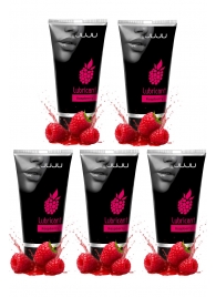 Набор из 5 съедобных лубрикантов JUJU со вкусом малины - JuJu - купить с доставкой в Тамбове