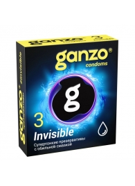 Супертонкие презервативы Ganzo Invisible - 3 шт. - Ganzo - купить с доставкой в Тамбове