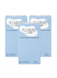 Набор из 3 упаковок ультратонких презервативов Pleasure Lab (по 12 шт.) - Pleasure Lab - купить с доставкой в Тамбове
