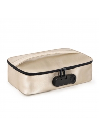 Золотистая сумочка для хранения игрушек Discreet Box - Dorcel - купить с доставкой в Тамбове