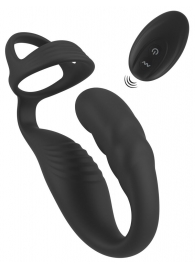 Черное эрекционное кольцо со стимуляцией промежности и анальной пробкой Cock Ring with RC Prostate Plug - Orion - в Тамбове купить с доставкой Черное эрекционное кольцо со стимуляцией промежности и анальной пробкой Cock Ring with RC Prostate Plug - Orion - в Тамбове купить с доставкой