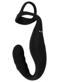 Черное эрекционное кольцо со стимуляцией промежности и анальной пробкой Cock Ring with RC Prostate Plug - Orion - в Тамбове купить с доставкой Черное эрекционное кольцо со стимуляцией промежности и анальной пробкой Cock Ring with RC Prostate Plug - Orion - в Тамбове купить с доставкой