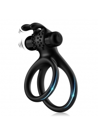 Черное эрекционное виброкольцо с подхватом мошонки Stay Hard - Boys of Toys - в Тамбове купить с доставкой