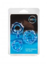 Набор из 3 синих эрекционных колец с различным рельефом - Erowoman-Eroman - в Тамбове купить с доставкой Набор из 3 синих эрекционных колец с различным рельефом - Erowoman-Eroman - в Тамбове купить с доставкой