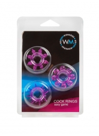 Набор из 3 лиловых эрекционных колец различной формы - Erowoman-Eroman - в Тамбове купить с доставкой Набор из 3 лиловых эрекционных колец различной формы - Erowoman-Eroman - в Тамбове купить с доставкой