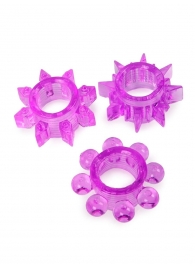 Набор из 3 лиловых эрекционных колец различной формы - Erowoman-Eroman - в Тамбове купить с доставкой Набор из 3 лиловых эрекционных колец различной формы - Erowoman-Eroman - в Тамбове купить с доставкой