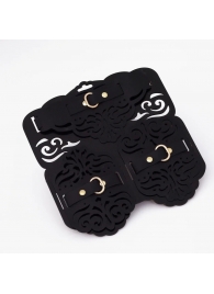 Фигурный набор для БДСМ-игр с узорами и золотистой фурнитурой - Crazy Handmade - купить с доставкой в Тамбове