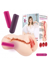 Мастурбатор-вагина с вибрацией Jenny Onahole edition 005 - KOKOS - в Тамбове купить с доставкой Мастурбатор-вагина с вибрацией Jenny Onahole edition 005 - KOKOS - в Тамбове купить с доставкой