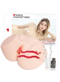 Мастурбатор-полуторс с двойным слоем материала и вибрацией Jenny Onahole Real Vagina - KOKOS - в Тамбове купить с доставкой Мастурбатор-полуторс с двойным слоем материала и вибрацией Jenny Onahole Real Vagina - KOKOS - в Тамбове купить с доставкой