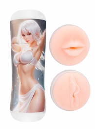 Двусторонний мастурбатор в колбе аниме - вагина и ротик - Tokyo Style - в Тамбове купить с доставкой