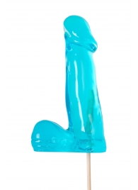 Голубой леденец в форме члена со вкусом блю кюрасао - 173 гр. - Sosuчki - купить с доставкой в Тамбове