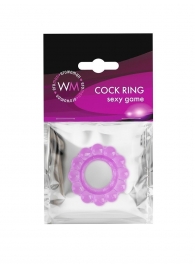 Лиловое эрекционное кольцо с 2 рядами стимулирующих шариков - Erowoman-Eroman - в Тамбове купить с доставкой