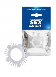 Эластичное эрекционное кольцо с шишечками и шипами - Sex Expert - в Тамбове купить с доставкой