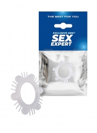 Эластичное эрекционное кольцо с шипиками и шариками - Sex Expert - в Тамбове купить с доставкой