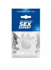 Прозрачное эрекционное кольцо со стимулирующими шариками - Sex Expert - в Тамбове купить с доставкой