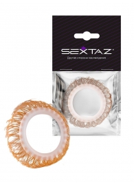 Эрекционное кольцо с бежевыми «ресничками» - Sextaz - в Тамбове купить с доставкой