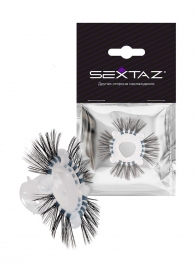 Эластичное эрекционное кольцо с черными «ресничками» - Sextaz - в Тамбове купить с доставкой
