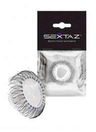 Эластичное эрекционное кольцо с длинными черными «ресничками» - Sextaz - в Тамбове купить с доставкой