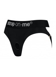 Черные трусики для насадок Heroine Lingerie Harness - size XL - Strap-on-me - купить с доставкой в Тамбове