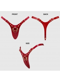 Красный пояс для фиксации насадок Strap-On-Me Leatherette Harness Fabulous - Strap-on-me - купить с доставкой в Тамбове