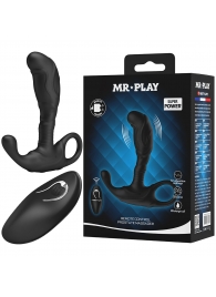 Черный изогнутый массажёр простаты с вибрацией и пультом ДУ - Baile - в Тамбове купить с доставкой