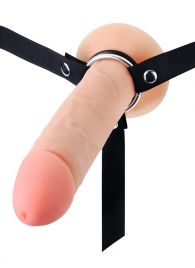 Мужской полый страпон на регулируемых ремешках - 22 см. - Sex Expert - купить с доставкой в Тамбове