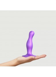 Фиолетовая насадка Strap-On-Me Dildo Plug Curvy size S - Strap-on-me - купить с доставкой в Тамбове