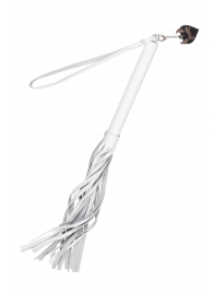 Белая кожаная плеть - 50 см. - Pecado - купить с доставкой в Тамбове