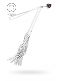 Белая кожаная плеть - 50 см. - Pecado - купить с доставкой в Тамбове