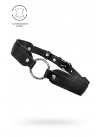 Черный кожаный чокер-ошейник со скруглёнными углами - Pecado - купить с доставкой в Тамбове