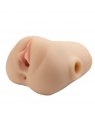 Телесный мастурбатор с вибрацией Double Pounder Vibrating Squeeze Stroker - Pipedream - в Тамбове купить с доставкой