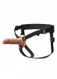 Телесный пустотелый фаллопротез 5’’ Hollow Silicone Strap-On - 14 см. - Pipedream - купить с доставкой в Тамбове