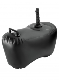 Черное надувное кресло с платформой для фиксации дилдо Body Dock Inflatable Love Seat - Pipedream - купить с доставкой в Тамбове