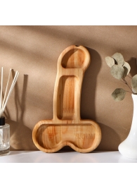 Деревянное блюдо для подачи в форме члена (25 х 16,5 х 1,7 см) - Сима-Ленд - купить с доставкой в Тамбове