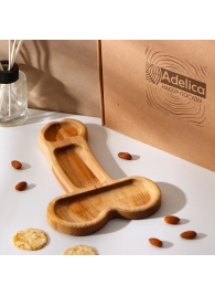 Деревянное блюдо для подачи в форме члена (25 х 16,5 х 1,7 см) - Сима-Ленд - купить с доставкой в Тамбове