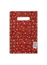 Красный подарочный новогодний пакет с вырубной ручкой (20х30 см) - Сима-Ленд - купить с доставкой в Тамбове