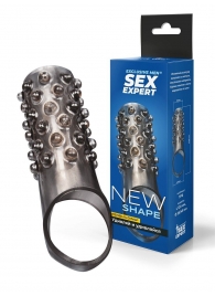 Дымчатая насадка на пенис с выпуклостями - 12 см. - Sex Expert - в Тамбове купить с доставкой