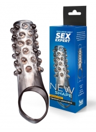 Дымчатая насадка на пенис с выпуклостями - 11 см. - Sex Expert - в Тамбове купить с доставкой