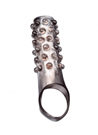 Дымчатая насадка на пенис с выпуклостями - 11 см. - Sex Expert - в Тамбове купить с доставкой