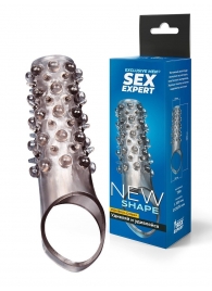 Дымчатая насадка на пенис с шипами и выпуклостями - 12 см. - Sex Expert - в Тамбове купить с доставкой
